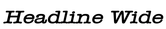 Headline Wide Font Image