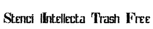 Stenci lIntellecta Trash Free Font Image