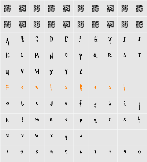 DirtyShocker Character Map