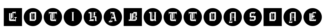 GotikaButtonsOne Font Image