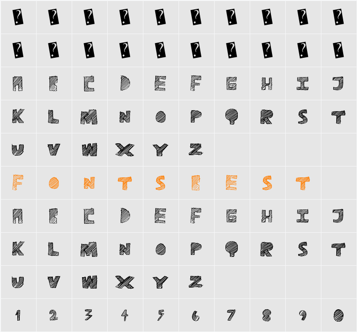 RaveTime Character Map