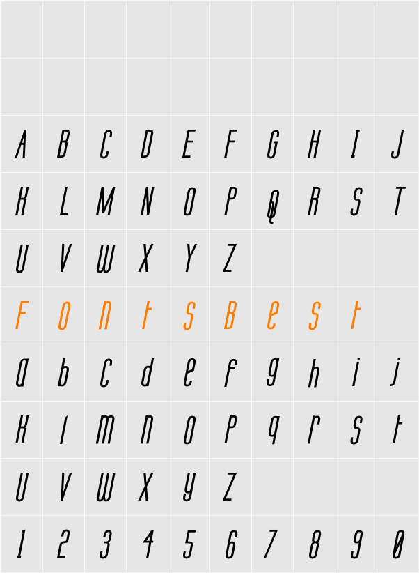 Labtop Unicase Character Map