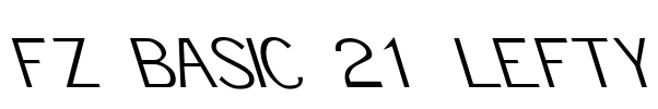 FZ BASIC 21 LEFTY Font Image