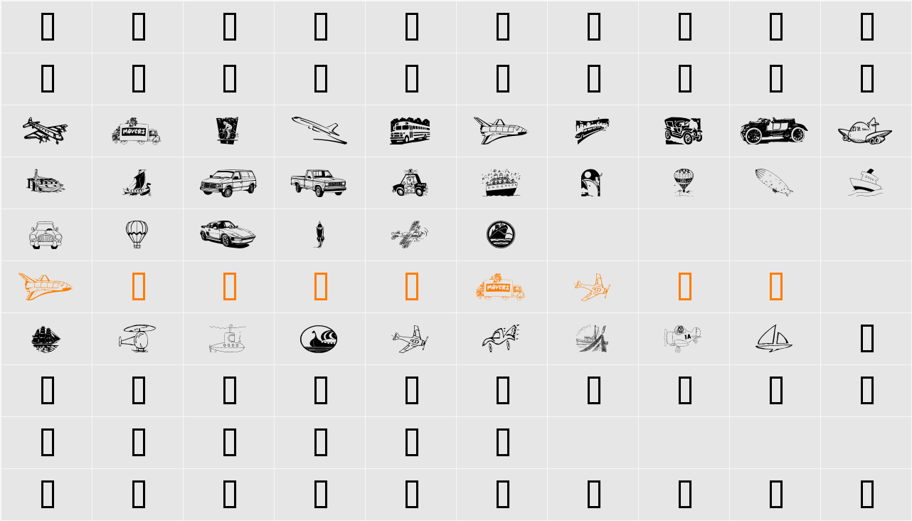 Vehicular Character Map