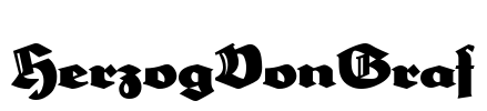 HerzogVonGraf Font Image