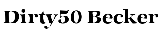 Dirty50 Becker Font Image