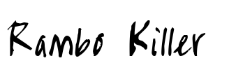 Rambo Killer  Font Image