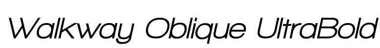 Walkway Oblique UltraBold Font Image
