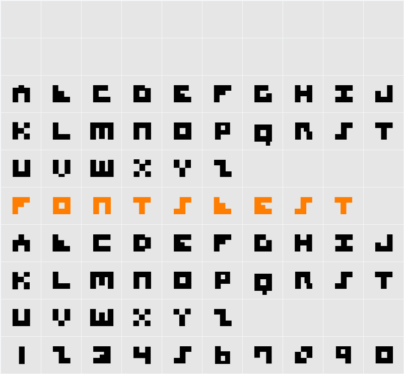 MKSquares Character Map