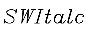 SWItalc Font Image