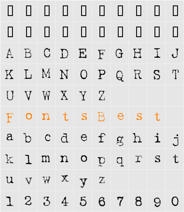 tsp pi 1 Character Map