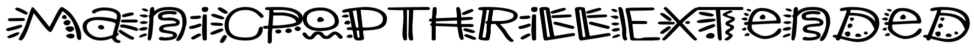 ManicPopThrillExtended Font Image