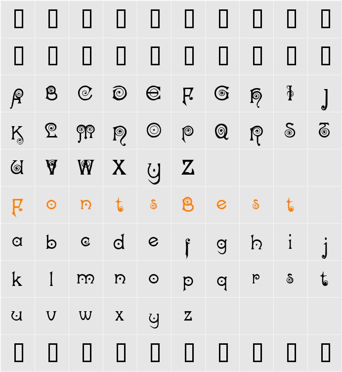 JI-Sapors Character Map
