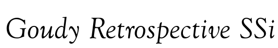 Goudy Retrospective SSi