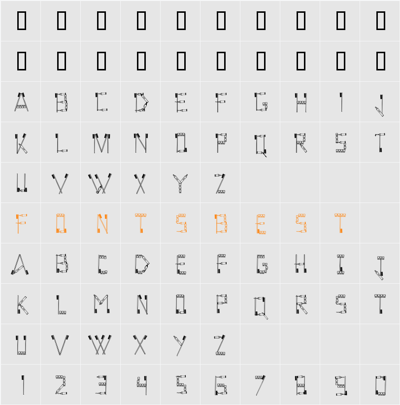 Teethee Character Map