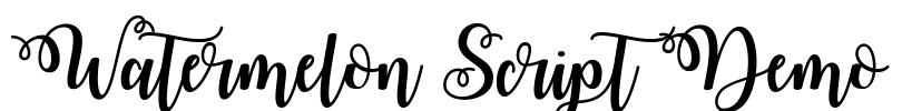 Watermelon Script Demo Font Image