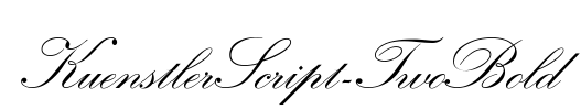 KuenstlerScript-TwoBold Font Image