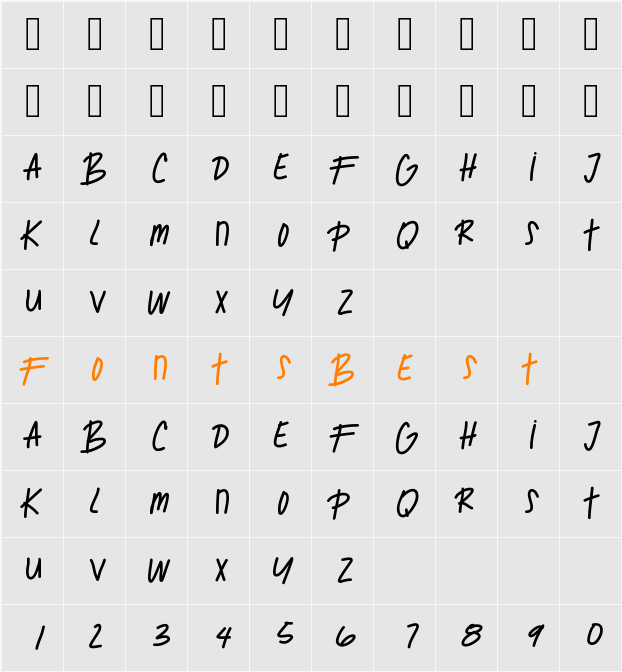 GhostOfMars Character Map