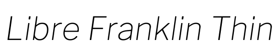 Libre Franklin Thin Font Image