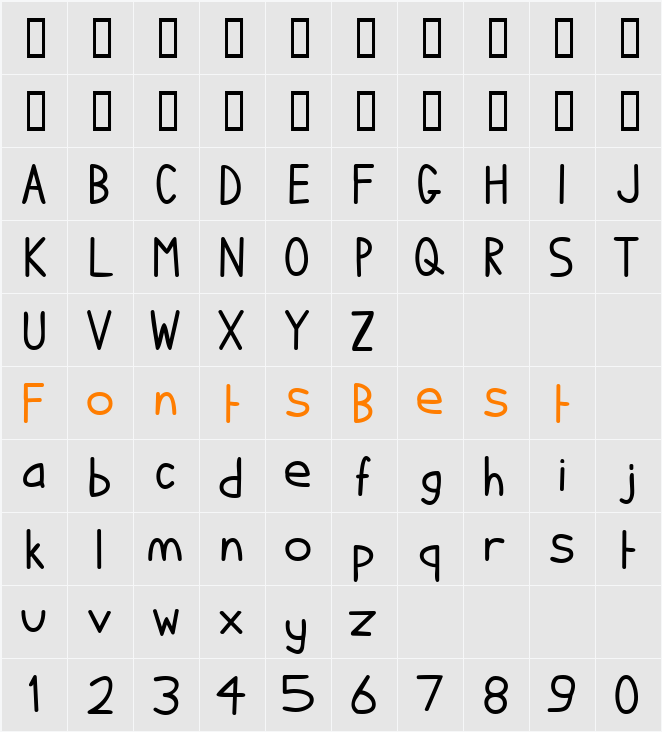 I hate Comic Sans Character Map