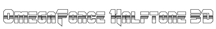 OmegaForce Halftone 3D Font Image