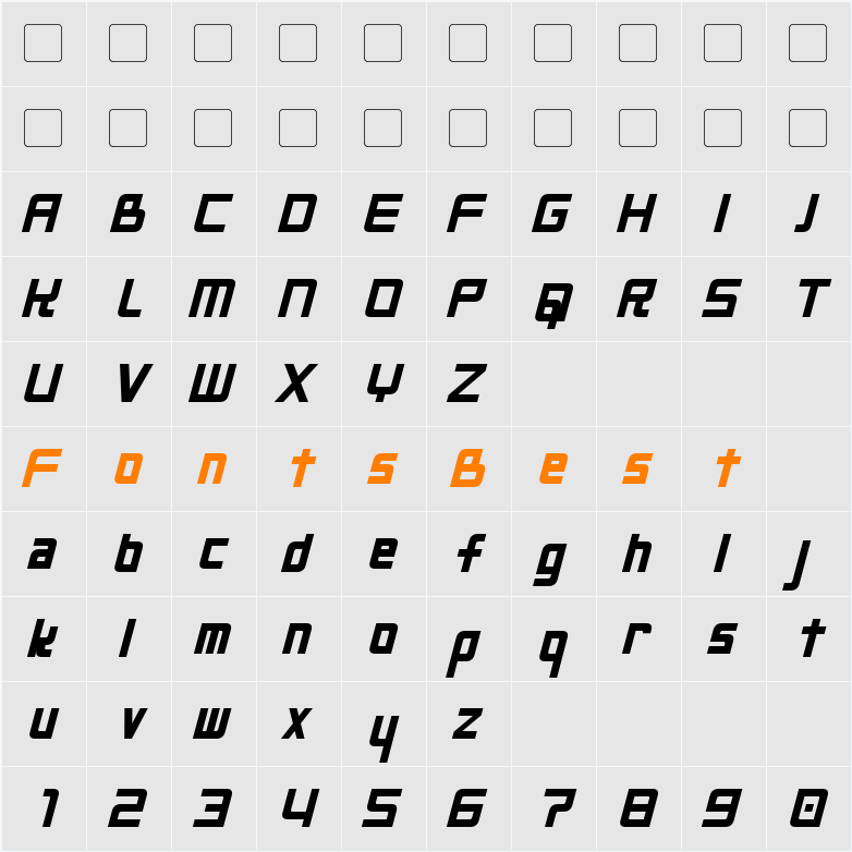 Neo Gen Character Map