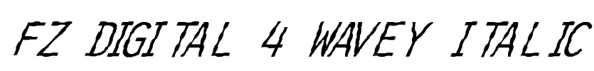 FZ DIGITAL 4 WAVEY ITALIC Font Image