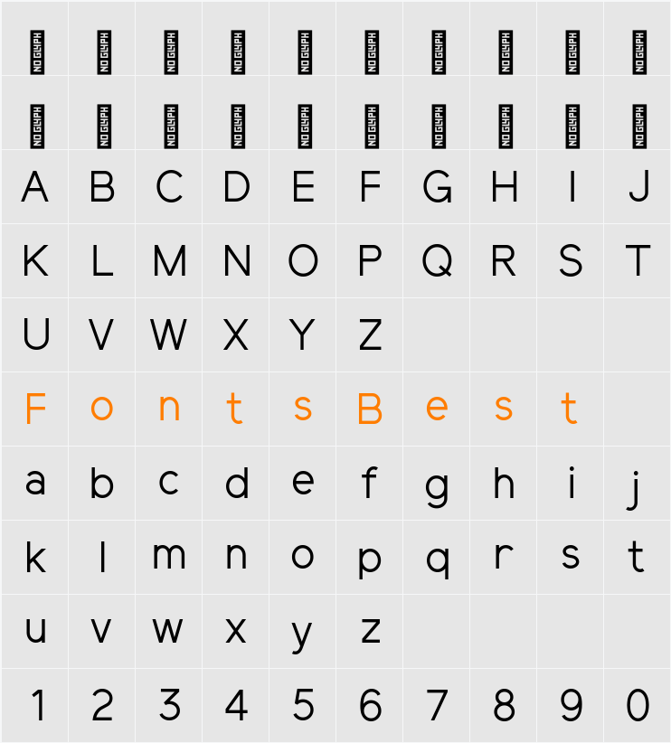 Elliot Sans Character Map