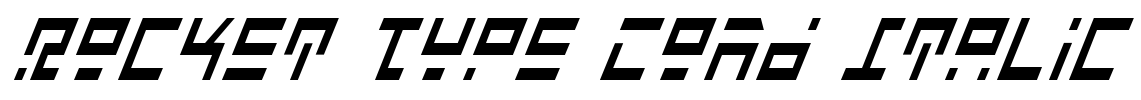 Rocket Type Cond Italic Font Image