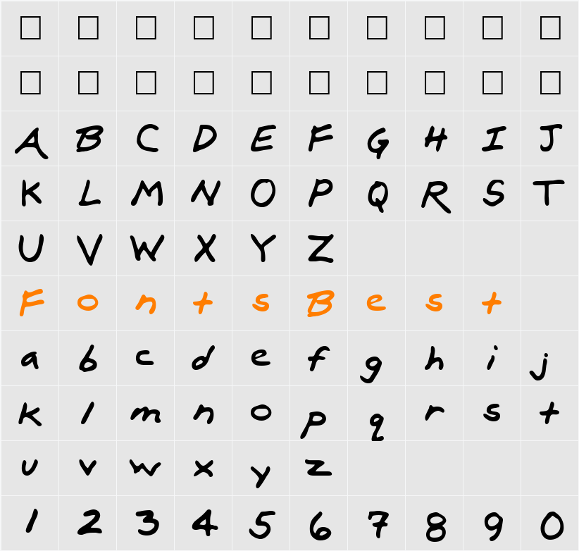 Lux Character Map