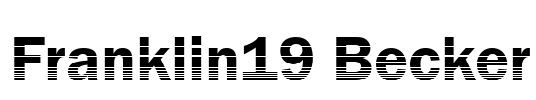 Franklin19 Becker Font Image