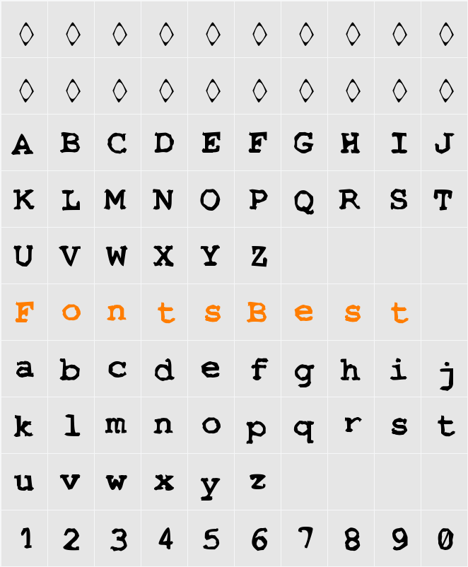 Stempel Character Map