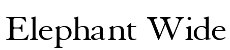 Elephant Wide Font Image