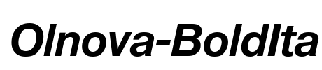 Olnova-BoldIta Font Image