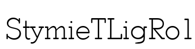 StymieTLigRo1 Font Image
