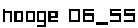 hooge 06_55 Font Image