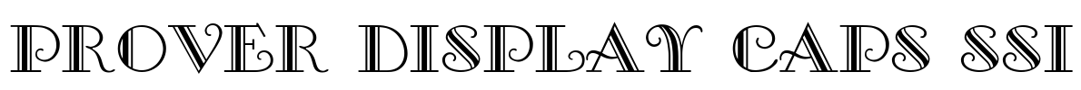 Prover Display Caps SSi Font Image