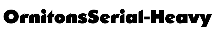 OrnitonsSerial-Heavy Font Image
