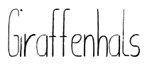 Giraffenhals Font Image