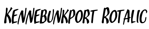 Kennebunkport Rotalic Font Image