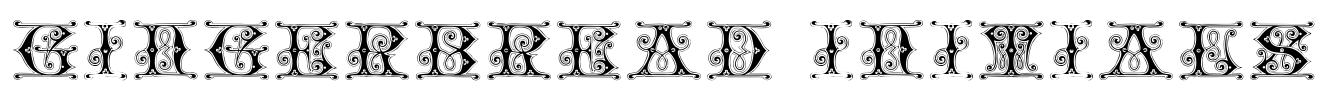 Gingerbread Initials Font Image