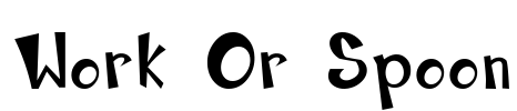 Work Or Spoon Font Image