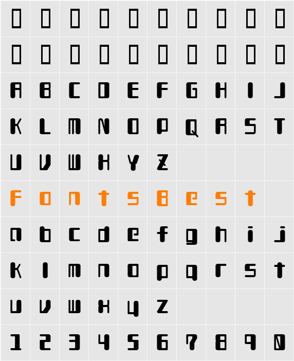 TYPEOUT2097 ALP Character Map