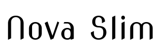 Nova Slim Font Image