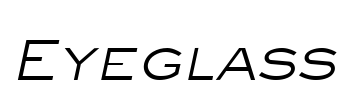 Eyeglass Font Image