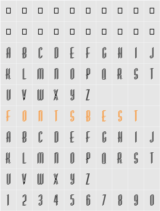 a_HuxleyDbl Character Map