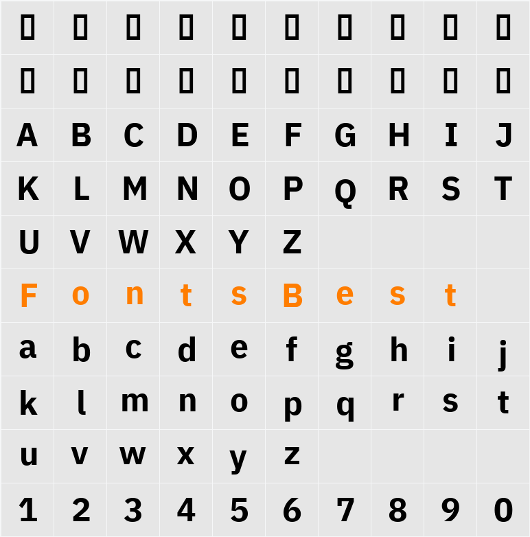 IBM Plex Sans Thai Character Map