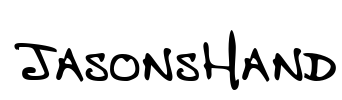 JasonsHand Font Image
