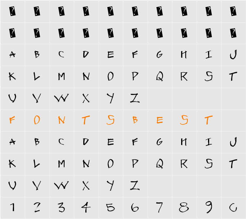 GraffCaps Character Map