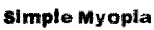 Simple Myopia Font Image